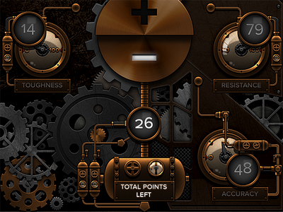 Prequel the Game brass cogwheels copper game gold iphone machine steampunk ui