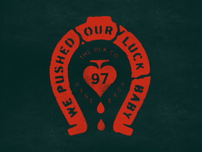 Our Luck blksmith horseshoe illustration luck texture