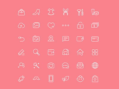 Chic Female Icons 36 with PSD
