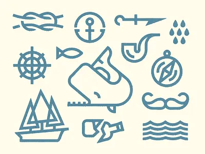 Moby Dick anchor icon moby dick pipe sea whale