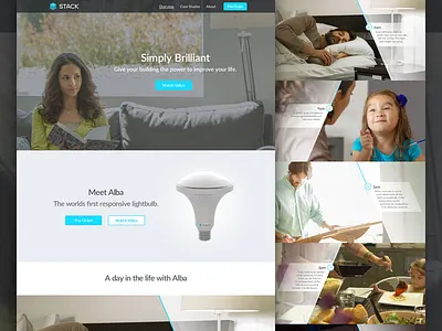 Stack Lighting Marketing Site brand identity lighting marketing site parallax product responsive startup website