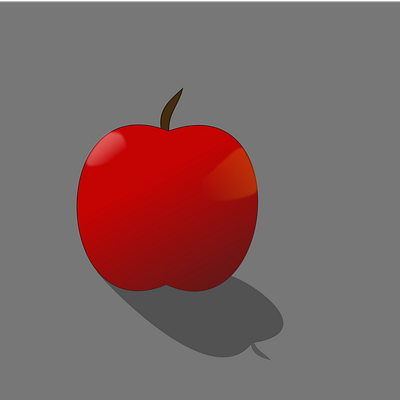 Apple shading practice graphic design