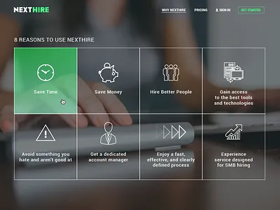 NextHire - dashboard animation dashboard nexthire responsive website