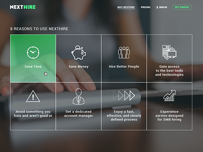 NextHire - dashboard animation dashboard nexthire responsive website