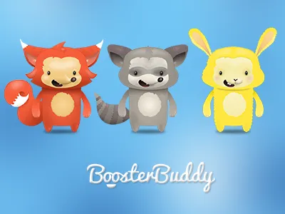 Boosterbuddy Thumbnail apps character design digital illustration mobile