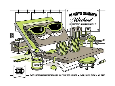 Always Summer Weekend Poster aiga jax always summer halftone def