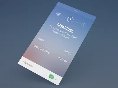 iOS Flight Departure Info app clean data departure flight form ios iphone layout reservation travel ui