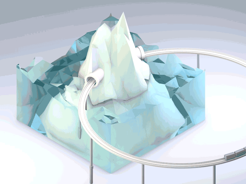 Snowpiercer [incompletely] cinema 4d gif low poly movie process work snowpiercer train