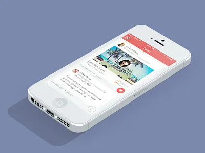 Feed app application feed flat follow ios like list photo profile