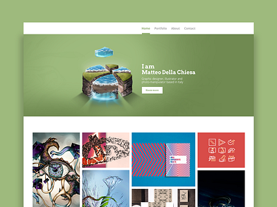 Personal portfolio’s website art chiesa della flat freelance illustration italy manipulation matteo milan portfolio website