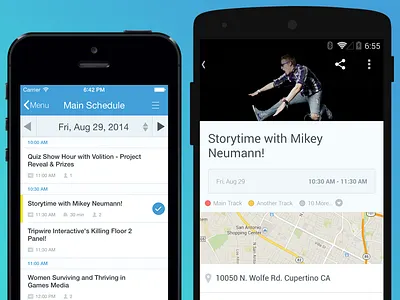 Updated schedule & details calendar details guidebook point of interest schedule tracks