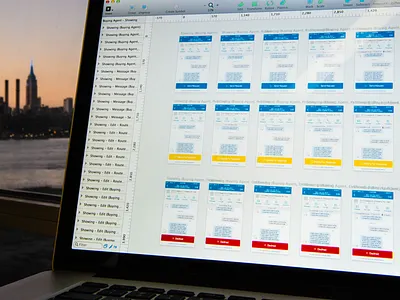 Message Thread agents app blue chat ios message nyc real estate ui ux wireframe