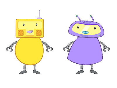 Jungle Gym Robots character design game design illustration