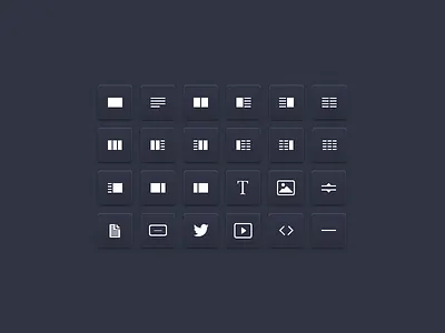 Drag & Drop Elements buttons drag drop elements icons ui