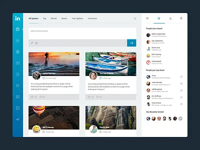 Linkedin Dash agileinfoways dashboard icons interface socail ui design user interface ux