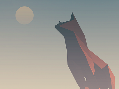 Sentry 3d animal cinema4d dawn geometric low poly model moon perch sentry sunrise vintage