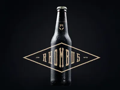 Rhombus IPA aharmon beer brewery brewing distressed hipster retro rhombus roadhouse tmbr vintage
