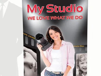 Photostudio business style corporate editorial flexible modern multipurpose photo photo studio photographer picture portfolio rollup banner