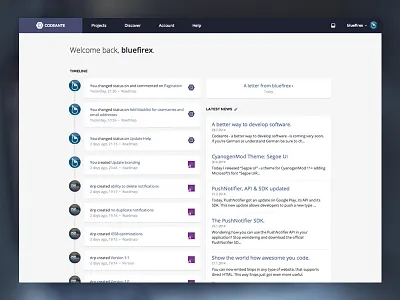 Codeante - User Dashboard codeante dashboard management project timeline