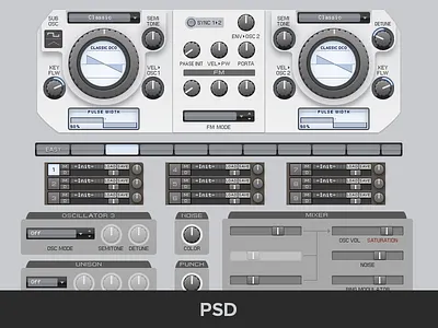 Freebie Virus au audio freebie interface kit logic psd synth ti ui user virus