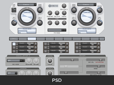 Freebie Virus au audio freebie interface kit logic psd synth ti ui user virus