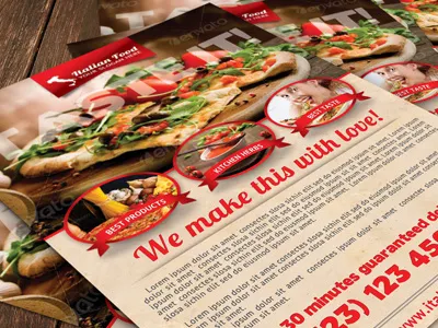 Italian Food Flyer eat food fresh italy love pizza pizzeria racily salty spaghetti
