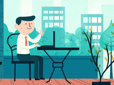 Bidding HR - Styleframe for explainer video animation art direction character design explainer video