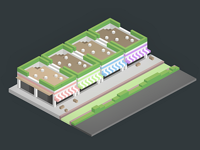 Hexels Shop Front front hexels illustration isometric shop