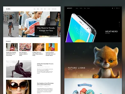 Archify Alternate Homepages beauty blog clean fashion flat gallery homepage minimal portfolio slideshow web