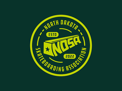 NDSA #2 association badge grind icon lockup logo north daktoa quarter pipe skateboard