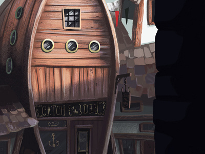 Catch buildings digital environment houses illustration town