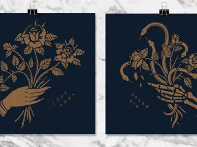 Love Fast / Die Often blksmith illustration print