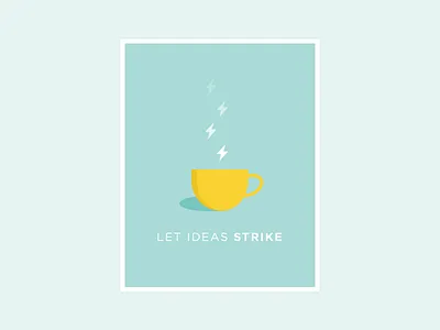 Coffee Bolts coffee flat mug poster typography