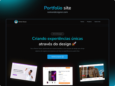 Ramon Sousa Website - Portfolio figma mobile portfolio product design ui ui design ux ux design