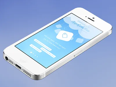 Introduction view app application blue cloud first flat installation intro introduction ios7 ios8 resume