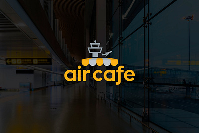 Air Cafe Logo Design airlines airport branding cafe coffee dhyak graphic design illustrator logo logo design