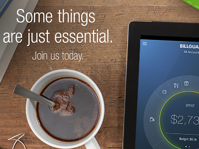 Banner Ad android billguard charts coffee essentials money personal finance