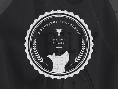 Belly Crew apparel badge dog icon illustration loyalty monotone rewards