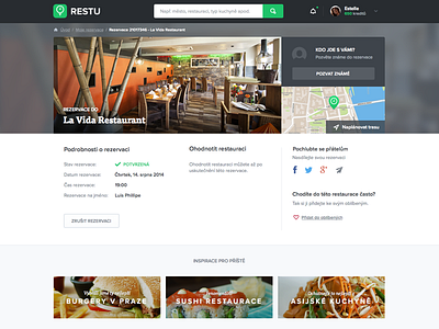 Reservation detail clean detail gray green reservation restu simple