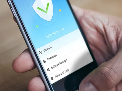 Tencent Manager Redesign anti virus app clean iphone mobile safe security shield tencent ui virus