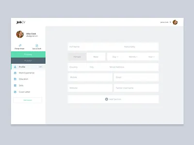 Application Form application cv design forum job jobcv web