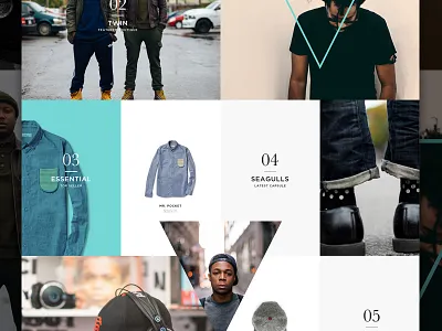 Selective Few angle boutique e commerce ecommerce elegant seagulls fashion grid shop store web