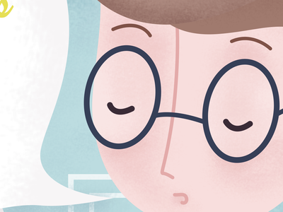 The magic word card cartoon flat illustration