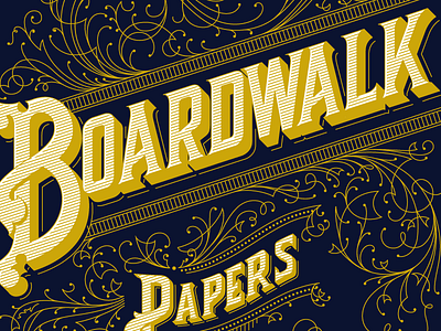Boardwalk Playing Cards cards design flourishes inspiration lettering typography