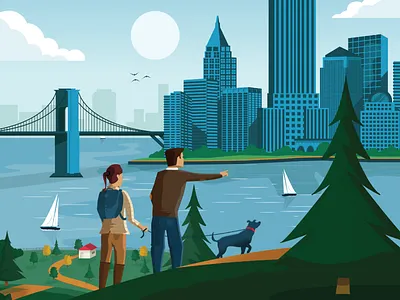 TimeOut NY cover design editorial illustration manhattan newyork skyline