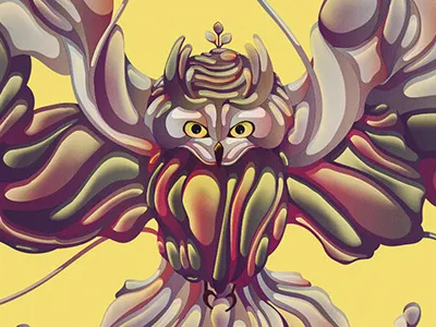 Owl abstract desktopography owl surreal wallpaper