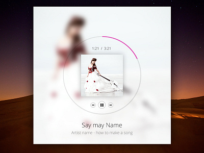 Free Music Player PSD With Album Light/Dark - Free PSD album player free music player free psd music player
