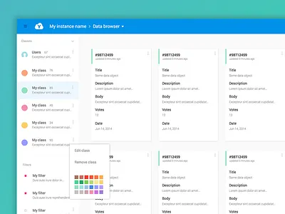Syncano GUI admin dashboard google gui interface material design syncano ui