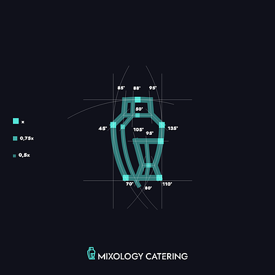 Mixology Catering - Logo Construction architecture beverage coctail construction designing food grid icon logo