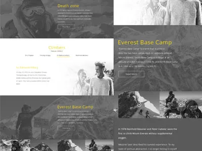 Chomolungma real pixels. landing mountain page pixels real ui web website